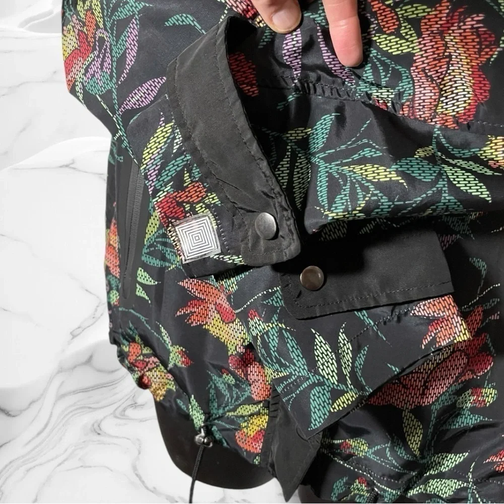 Lularoe Floral Windbreaker Jacket Create Serve Strengthen Bless Dream Size Small